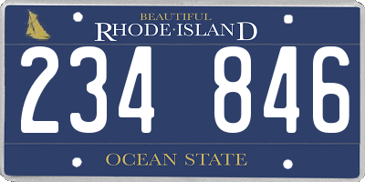 RI license plate 234846