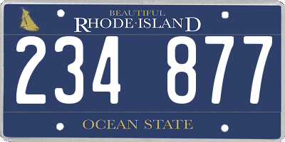RI license plate 234877