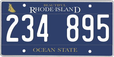 RI license plate 234895