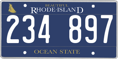 RI license plate 234897