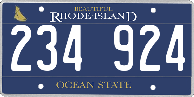 RI license plate 234924