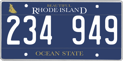 RI license plate 234949