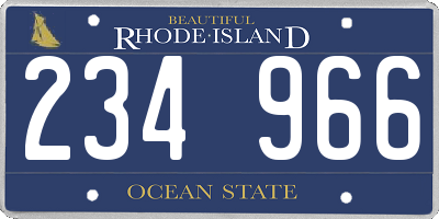 RI license plate 234966