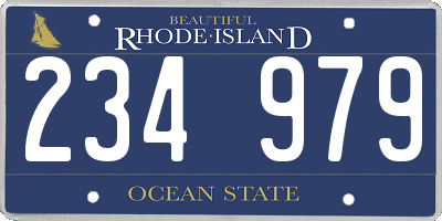 RI license plate 234979
