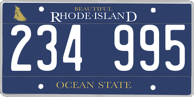 RI license plate 234995