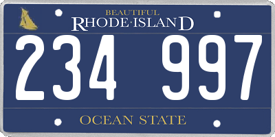 RI license plate 234997