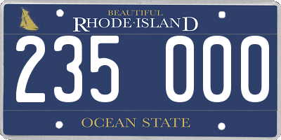 RI license plate 235000