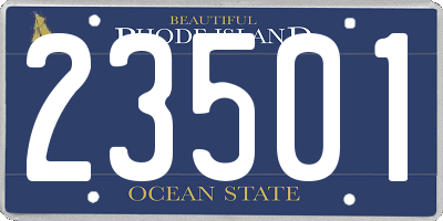 RI license plate 23501
