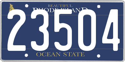 RI license plate 23504
