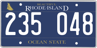 RI license plate 235048