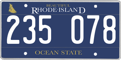 RI license plate 235078