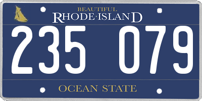 RI license plate 235079