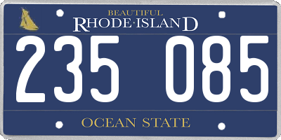 RI license plate 235085