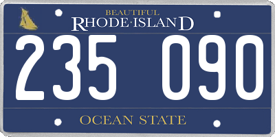 RI license plate 235090