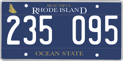 RI license plate 235095