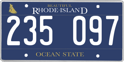 RI license plate 235097