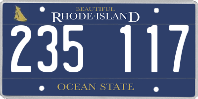 RI license plate 235117