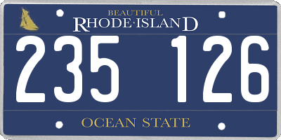 RI license plate 235126