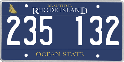 RI license plate 235132