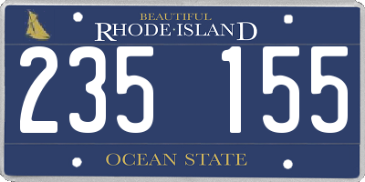 RI license plate 235155