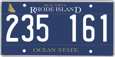 RI license plate 235161