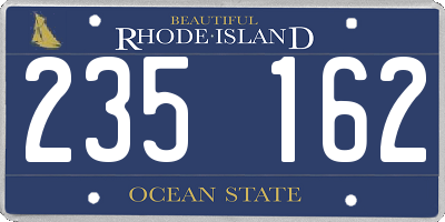 RI license plate 235162