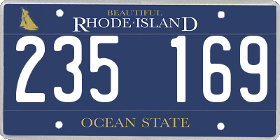 RI license plate 235169
