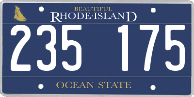 RI license plate 235175