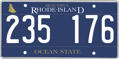 RI license plate 235176