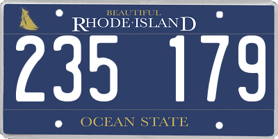 RI license plate 235179