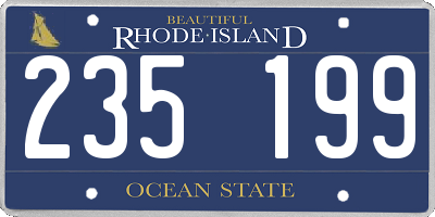 RI license plate 235199