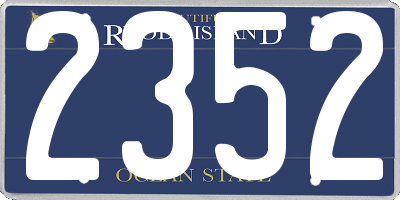 RI license plate 2352