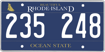 RI license plate 235248