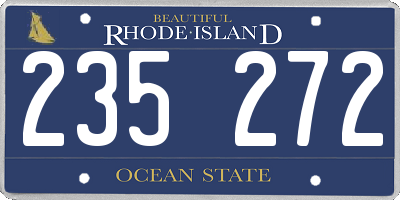 RI license plate 235272