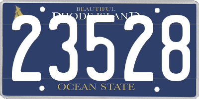 RI license plate 23528