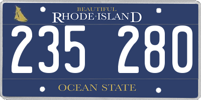 RI license plate 235280