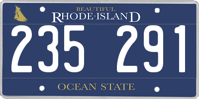 RI license plate 235291