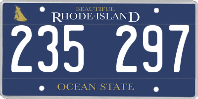 RI license plate 235297