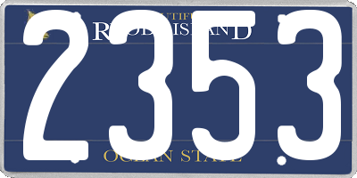 RI license plate 2353