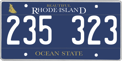 RI license plate 235323