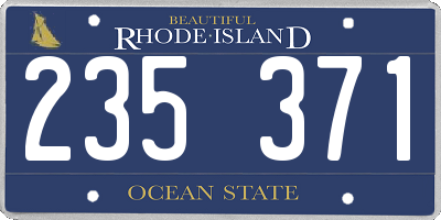 RI license plate 235371