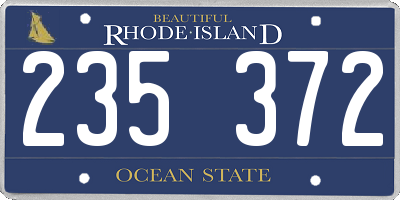 RI license plate 235372