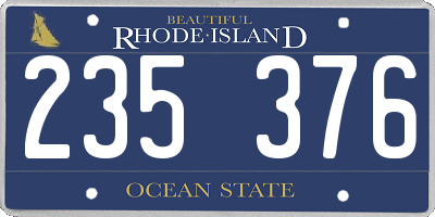 RI license plate 235376