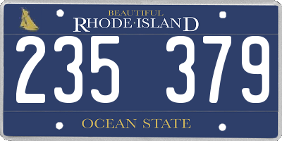 RI license plate 235379
