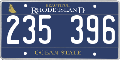 RI license plate 235396