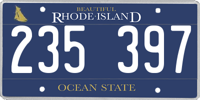 RI license plate 235397