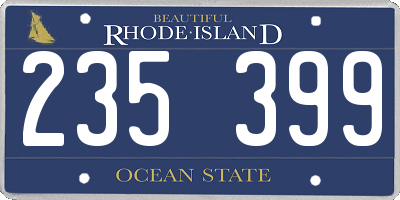 RI license plate 235399