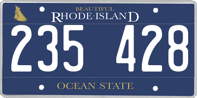 RI license plate 235428