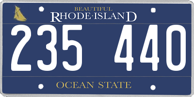 RI license plate 235440
