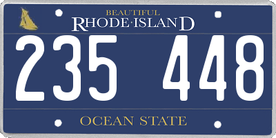 RI license plate 235448